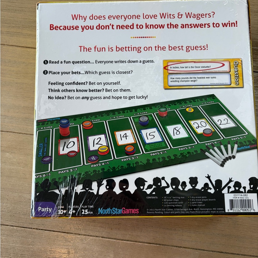 Wits & Wagers Party Game NEW - Picture 2 of 2